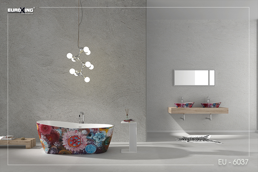 Bồn Louise EU-6037 (hoa văn)