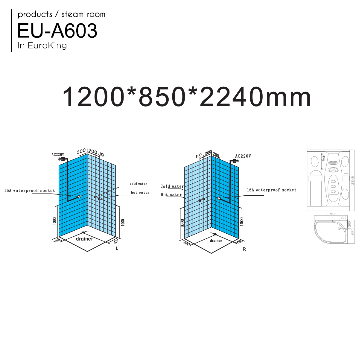 Phòng xông hơi EU-A603