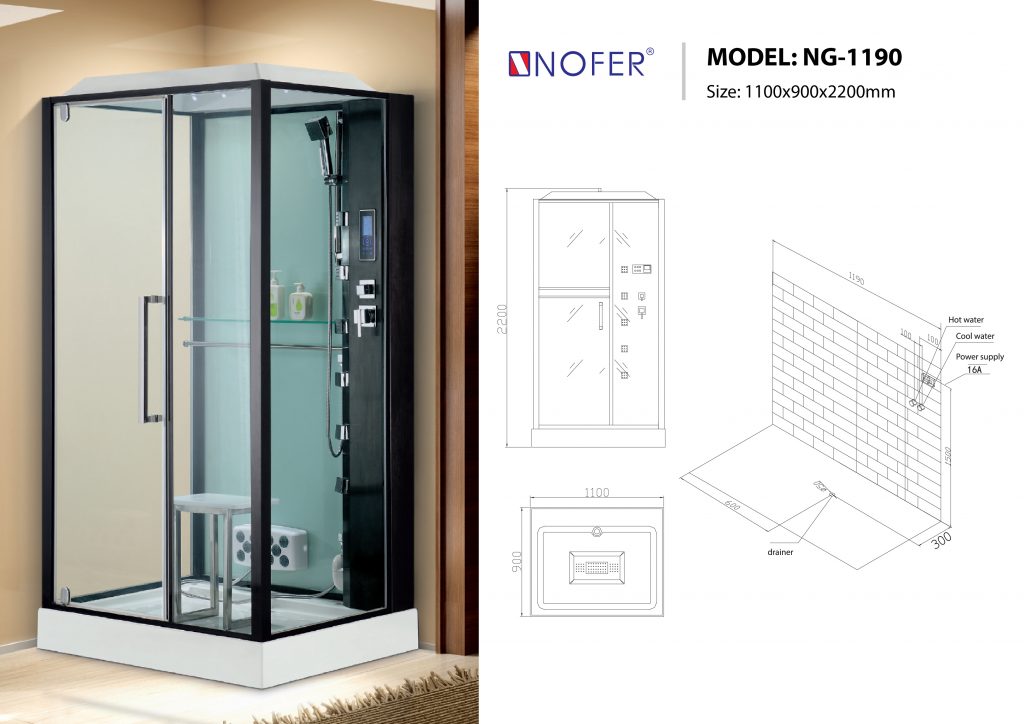 Bản vẽ kỹ thuật phòng xông hơi NG-1190