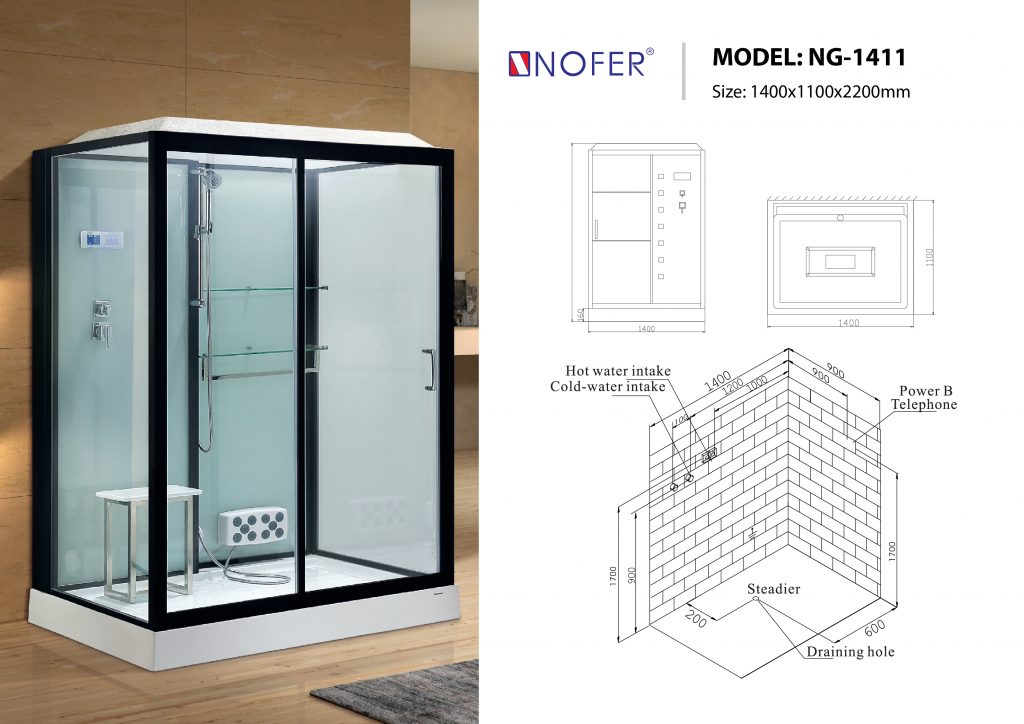 Bản vẽ kỹ thuật phòng xông hơi NG-1411