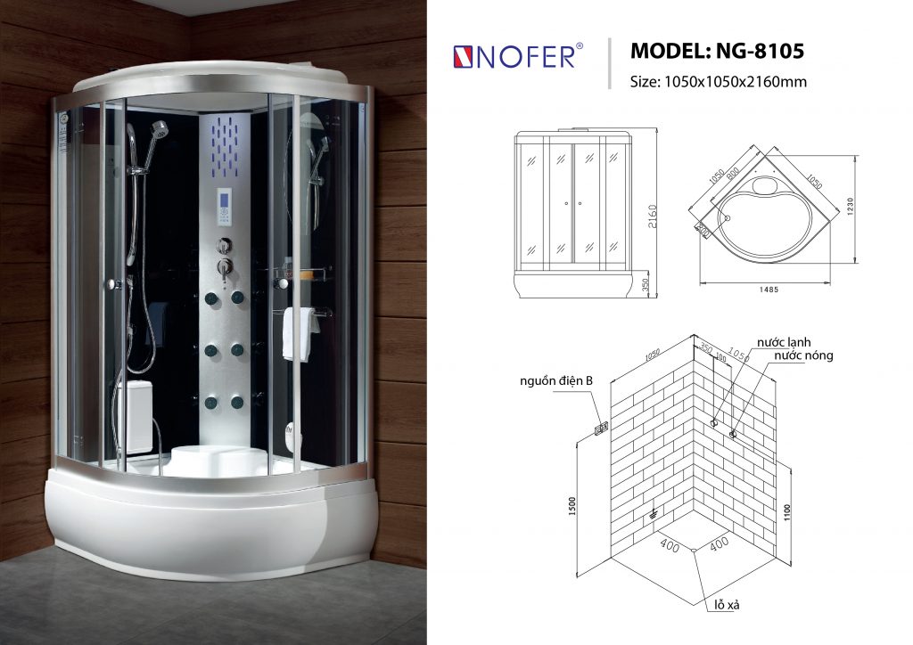 Sơ đồ kĩ thuật phòng xông hơi NG-8105