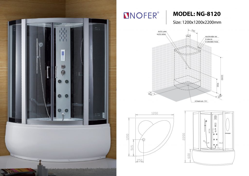 Sơ đồ kĩ thuật phòng xông hơi NG-8120