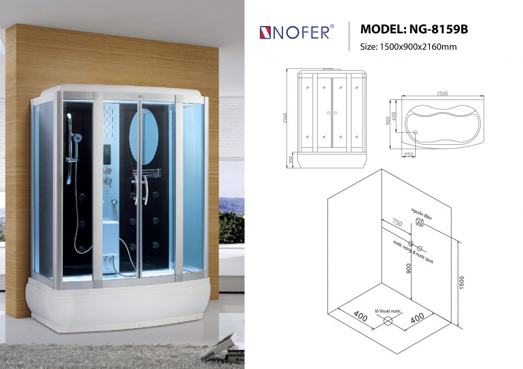 Sơ đồ kĩ thuật phòng xông hơi NG-8159B
