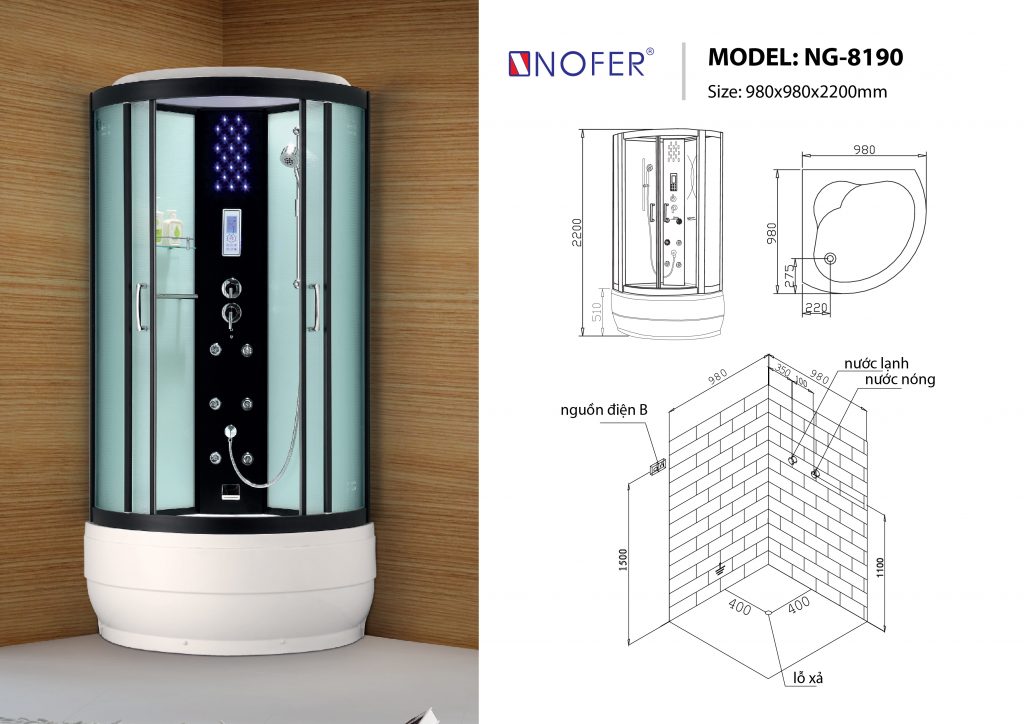 Bản vẽ kỹ thuật phòng xông hơi NG-8190