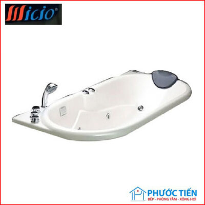 Bồn tắm massage Micio P-160 (Có chân-không yếm-ngọc trai-1600x750x415mm)