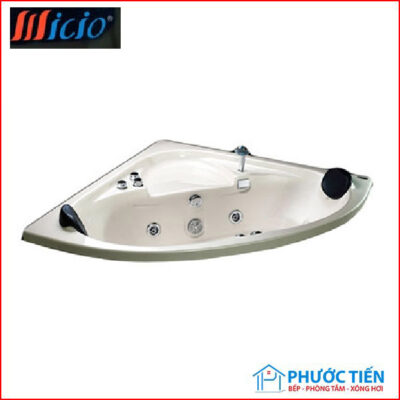Bồn tắm góc massage Micio PM-140T (ngọc trai-1400x1400x600 mm)