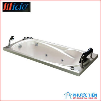 Bồn tắm xây massage Micio PM-150 (Có chân-không yếm-ngọc trai 1500x750x415mm)