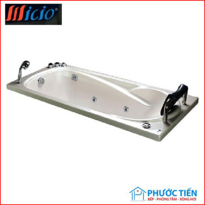 Bồn tắm xây có massage Micio PM-170 (Có chân-không yếm-ngọc trai-1700x750x415mm)