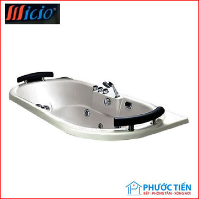 Bồn tắm xây massage Micio PM-180M (Có chân-không yếm-ngọc trai-1800x850x450mm)
