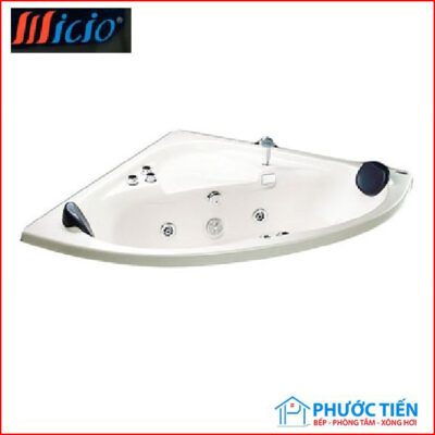 Bồn tắm góc xây massage Micio W-140 (Có chân-không yếm-acrylic-1400x1400x450mm)