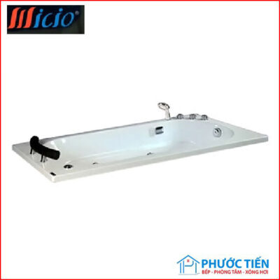 Bồn tắm xây Massage Micio WN-170 (Có chân-không yếm-Acrylic-1700x800x415mm)